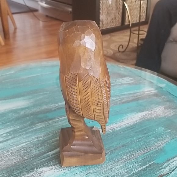 Vintage Wooden Carved Owl - Picture 2 of 4
